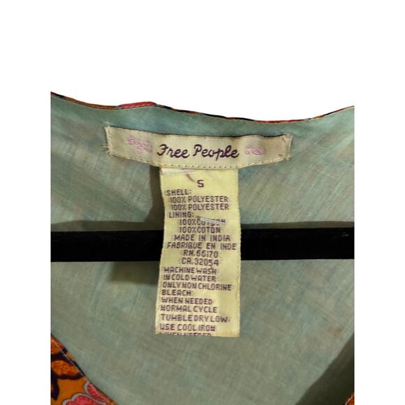 RARE Vintage S Free People Phoebe Buffay Patchwork Sleeveless Midi Dress Fairy - Picture 2 of 6